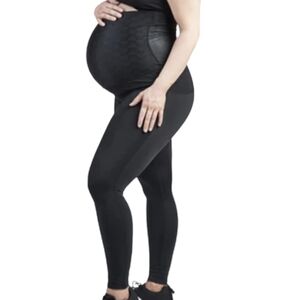 SRC Health Pregnancy Support Compression Leggings Over the Bump Black Size XS